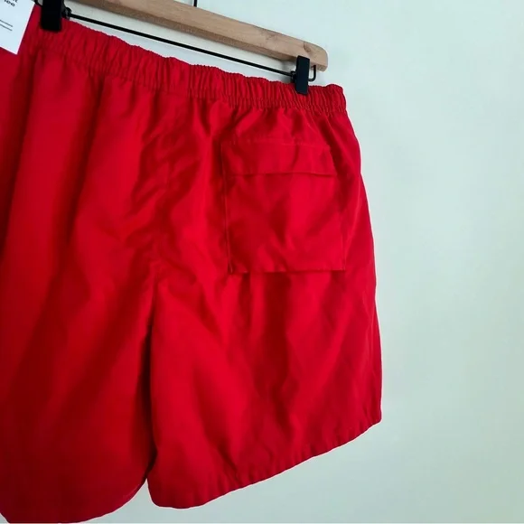 New Nike Woven Monogram Flow Shorts Men’s Large Spell Out Logo Red Y2K Sporty - Picture 13 of 15